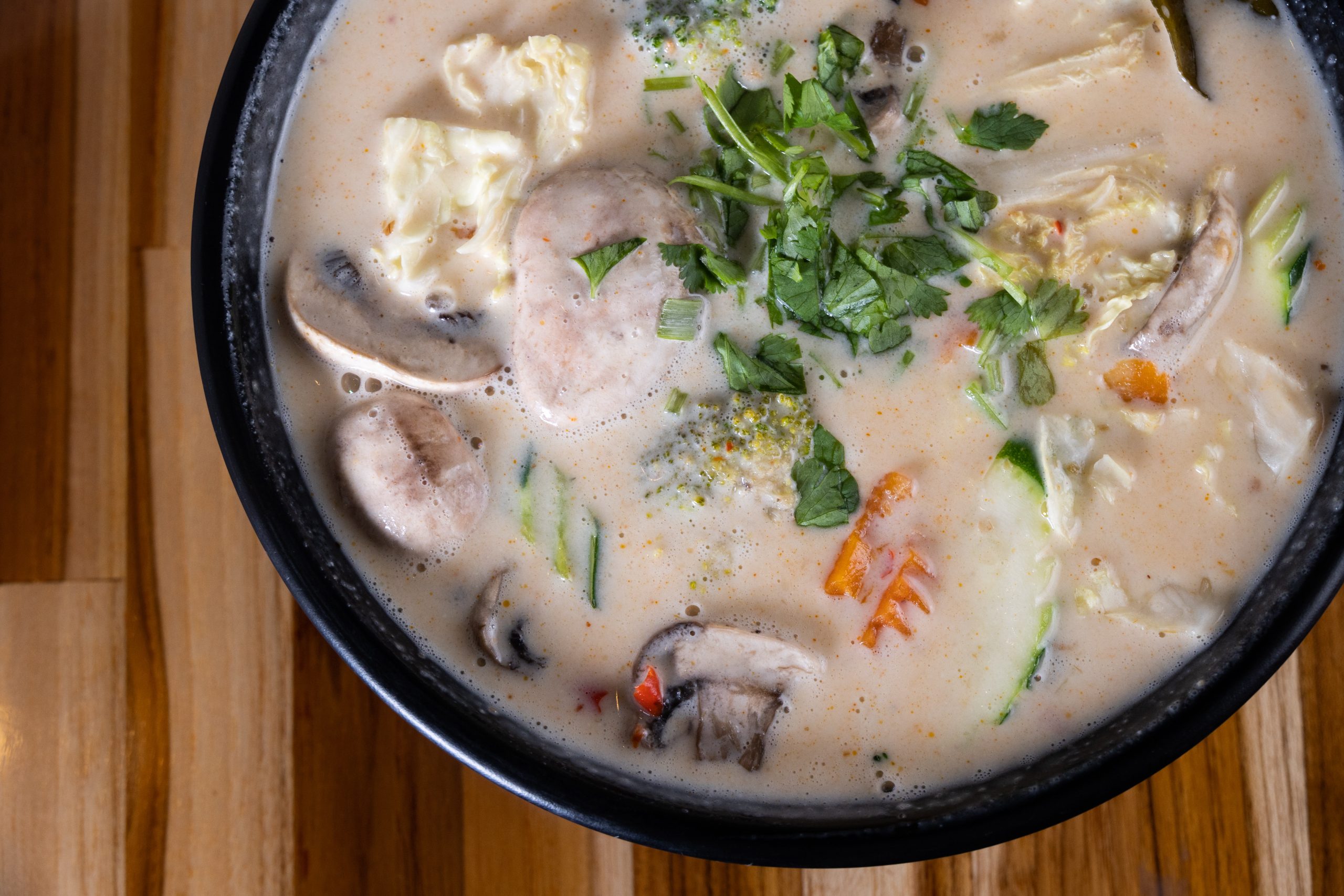 Passage To Asia, Foo Yung Kai Nip ✨ Excellent for the weather 🌧️ A  delicious and savory soup with vegetables, mushrooms, and chicken  (optional).